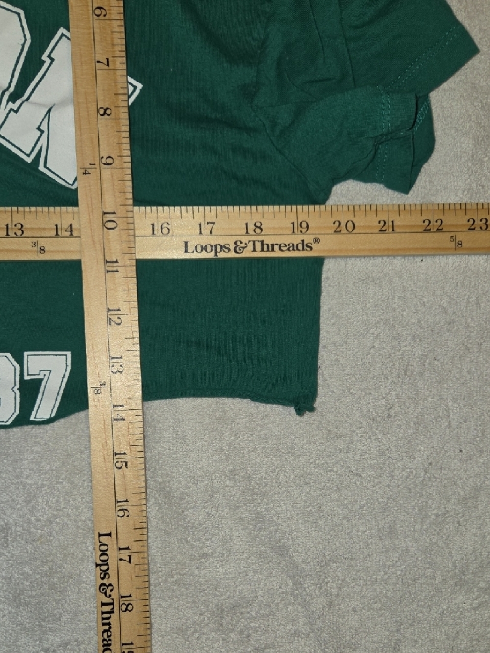 Lot Of 2 Crop Tops,Green Boston Graphic And New York Tee - Picture 5 of 8